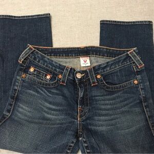 True Religion Cropped Jeans with Vintage Charm